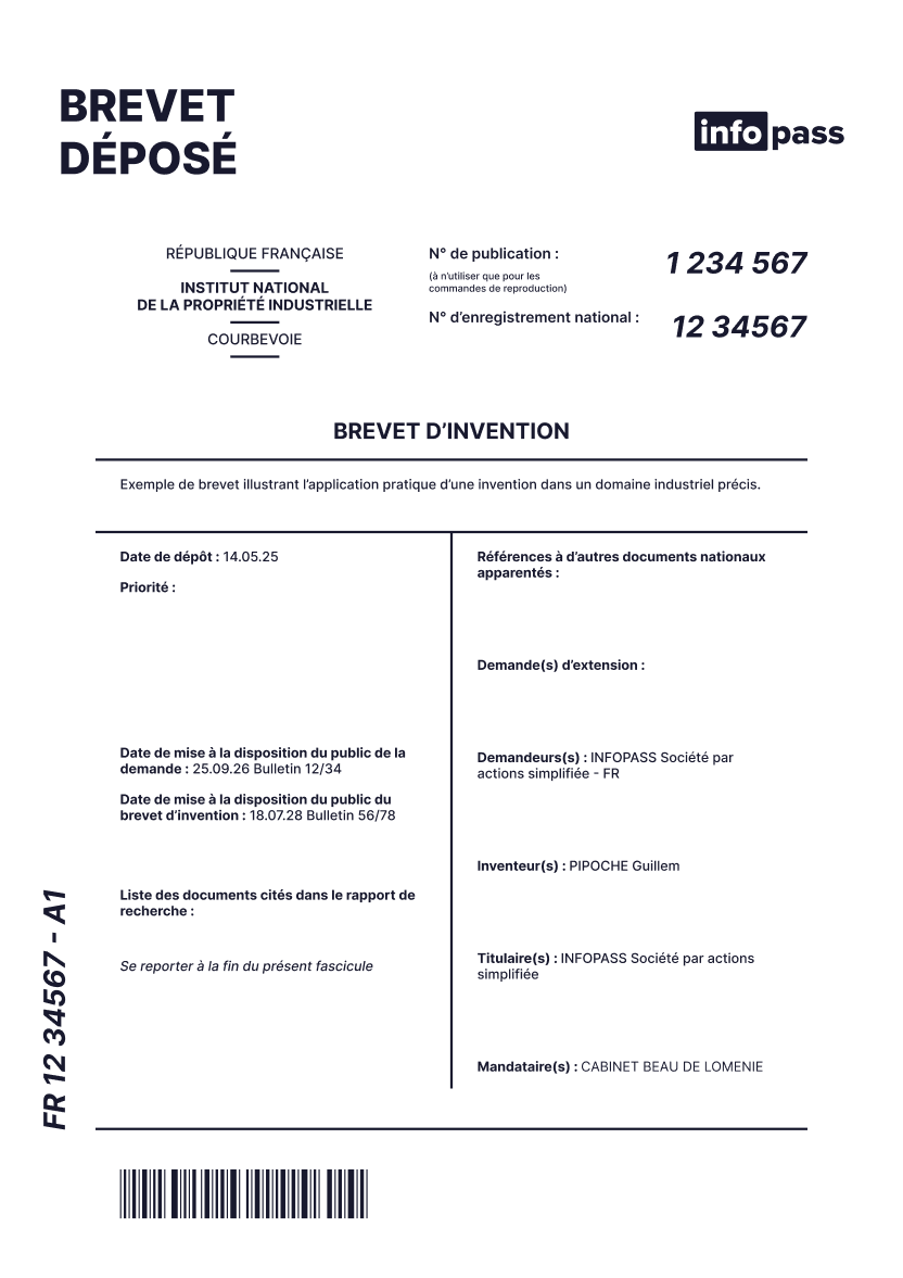 Document Brevets d’entreprise : recherche et analyse | Infopass