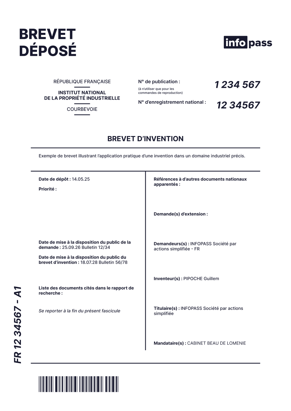Consulter les brevets liés à une entreprise française
