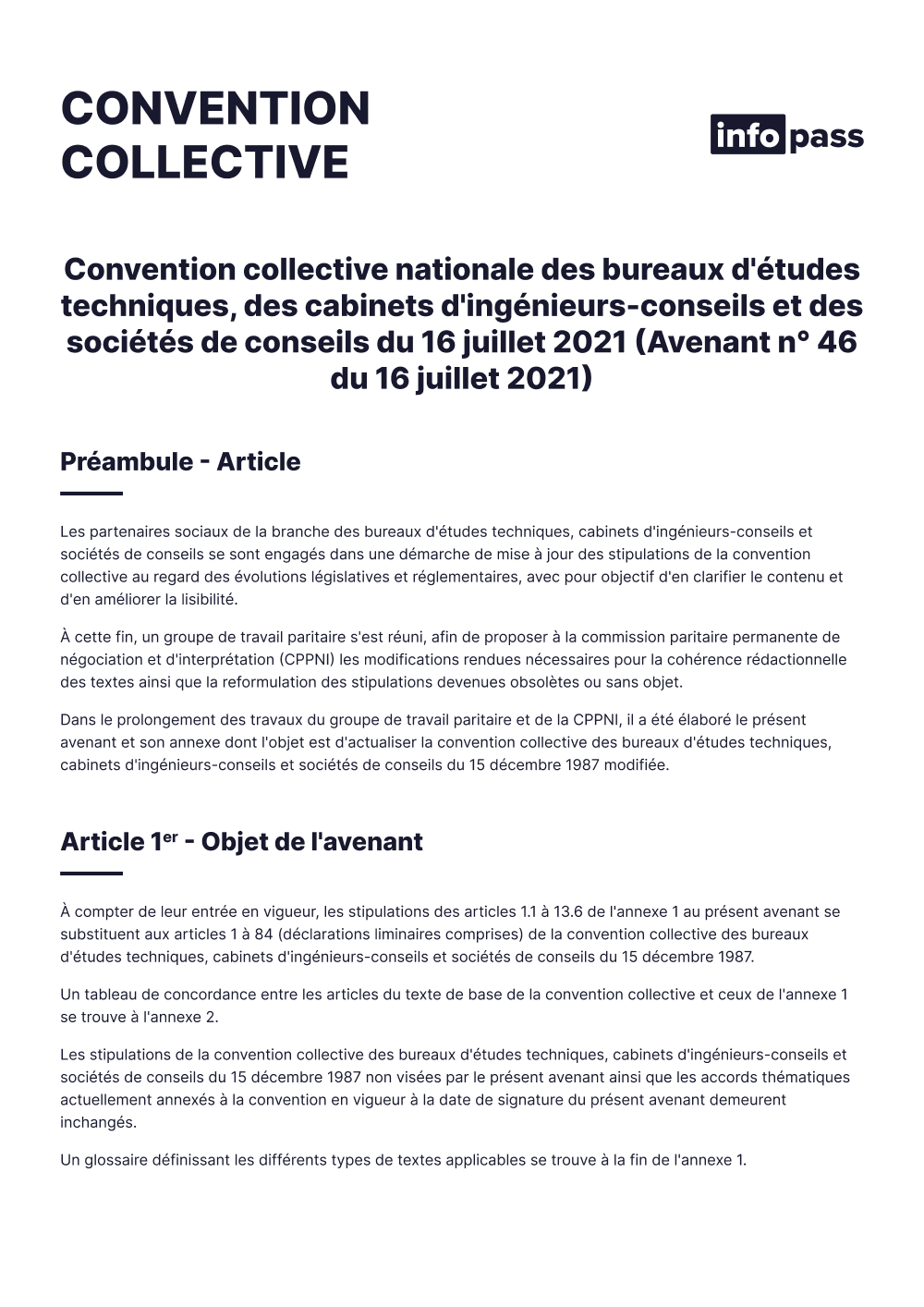 Retrouvez la convention collective applicable à une entreprise