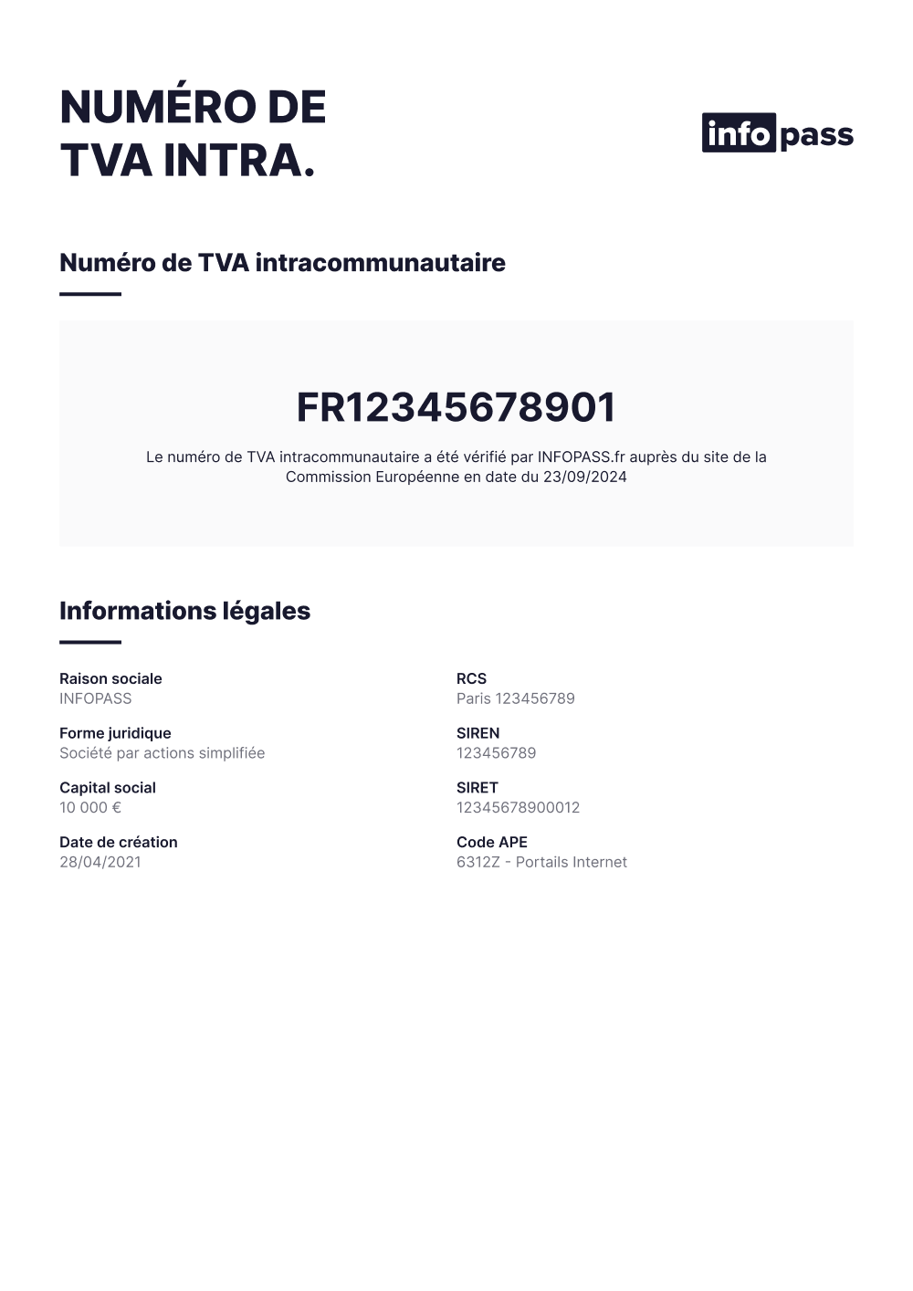 Consulter le numéro de TVA d’une entreprise française